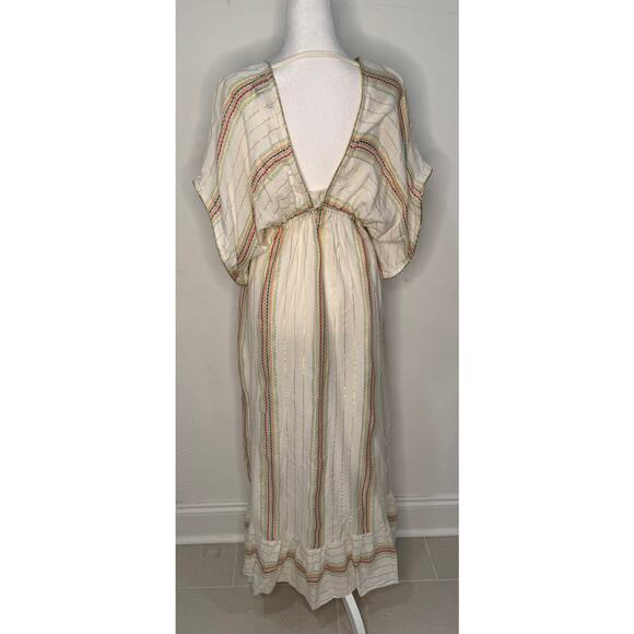 America and Beyond Cream Aztec Stripe Maxi Dress Size Small - Picture 3 of 12